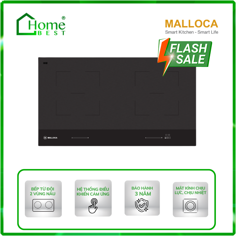 Bếp từ đôi Malloca SKYLUX MH-802