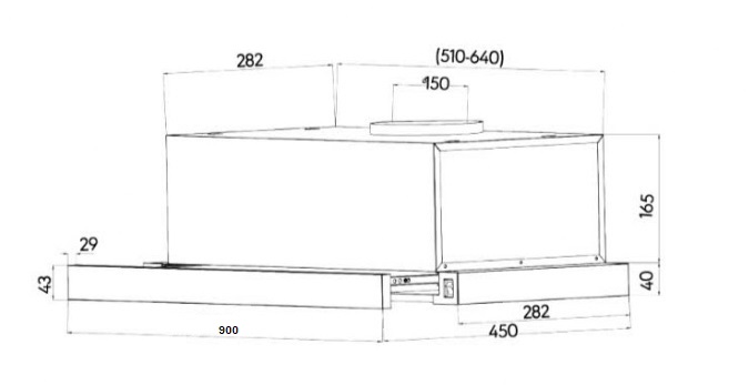 Máy hút khói, hút mùi âm tủ Canzy CZ EH85GL (điều khiển cảm biến vẫy tay)