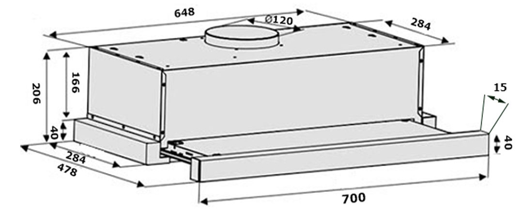 Máy hút khói, hút mùi âm tủ GrandX GX H60F56B