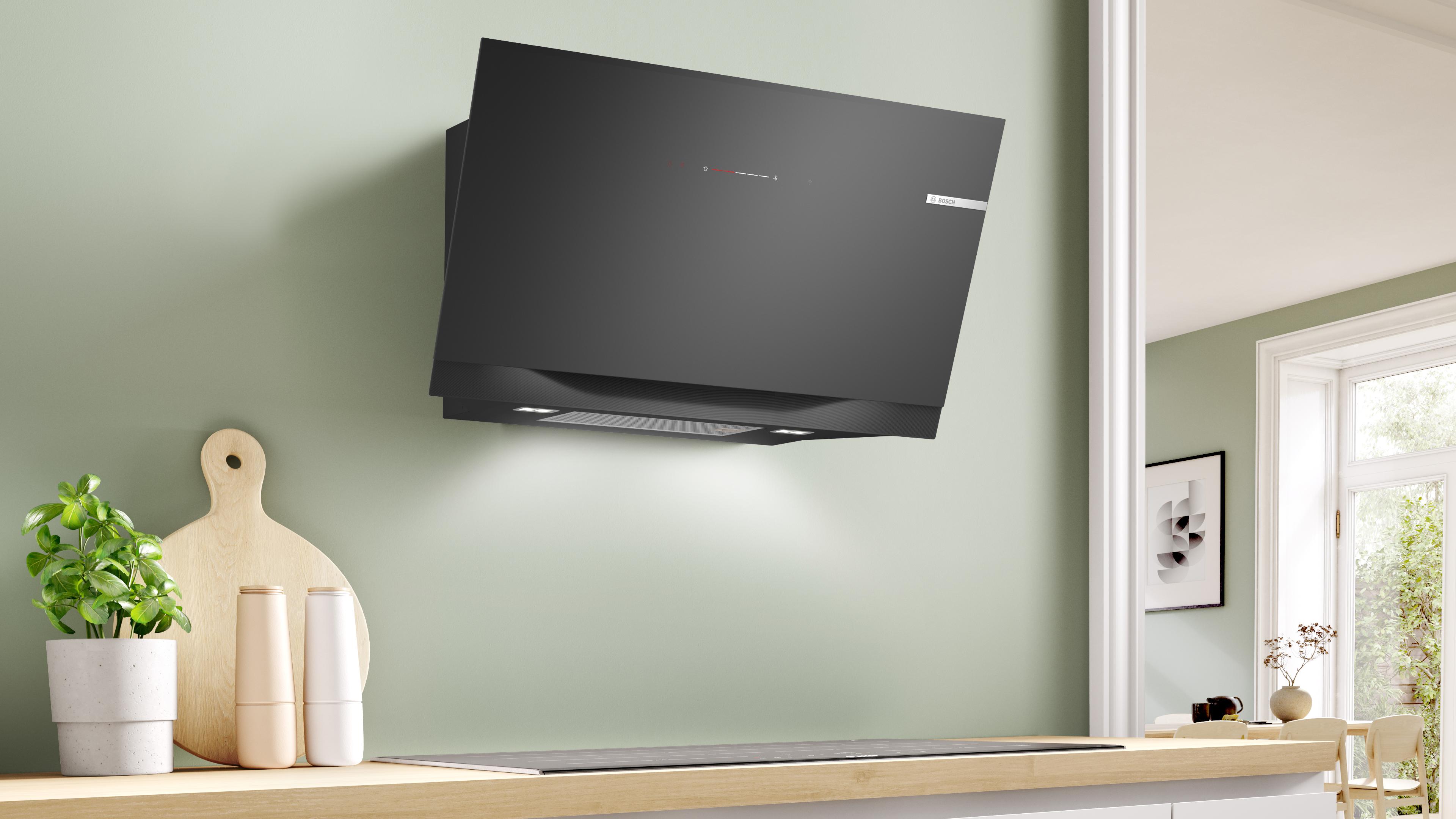 Máy hút khói, hút mùi kính vát Bosch DWK91LT60 Series 8