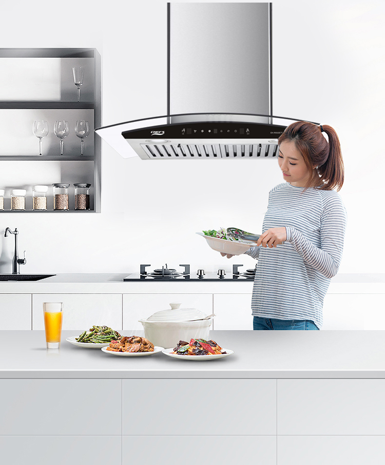 Máy hút khói, hút mùi kính cong Chefs EH-R502E7T | Home Best