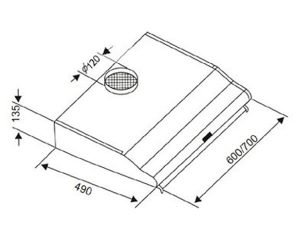 Máy hút khói, hút mùi cổ điển Kocher K - 6070S