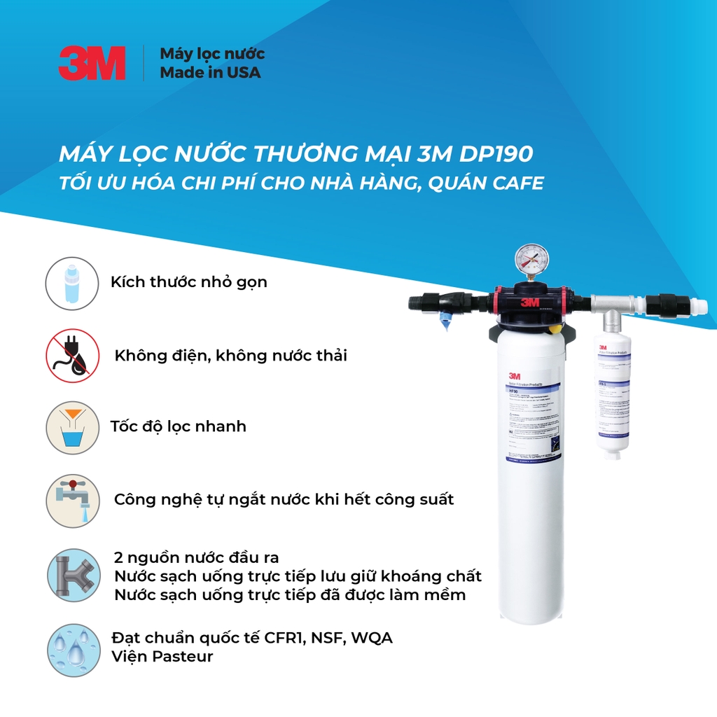 Máy Lọc Nước Công Suất Lớn Dành Cho Thương Mại 3M DP190