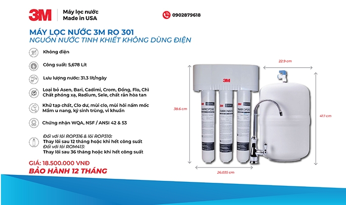 Máy Lọc Nước 3M RO 301