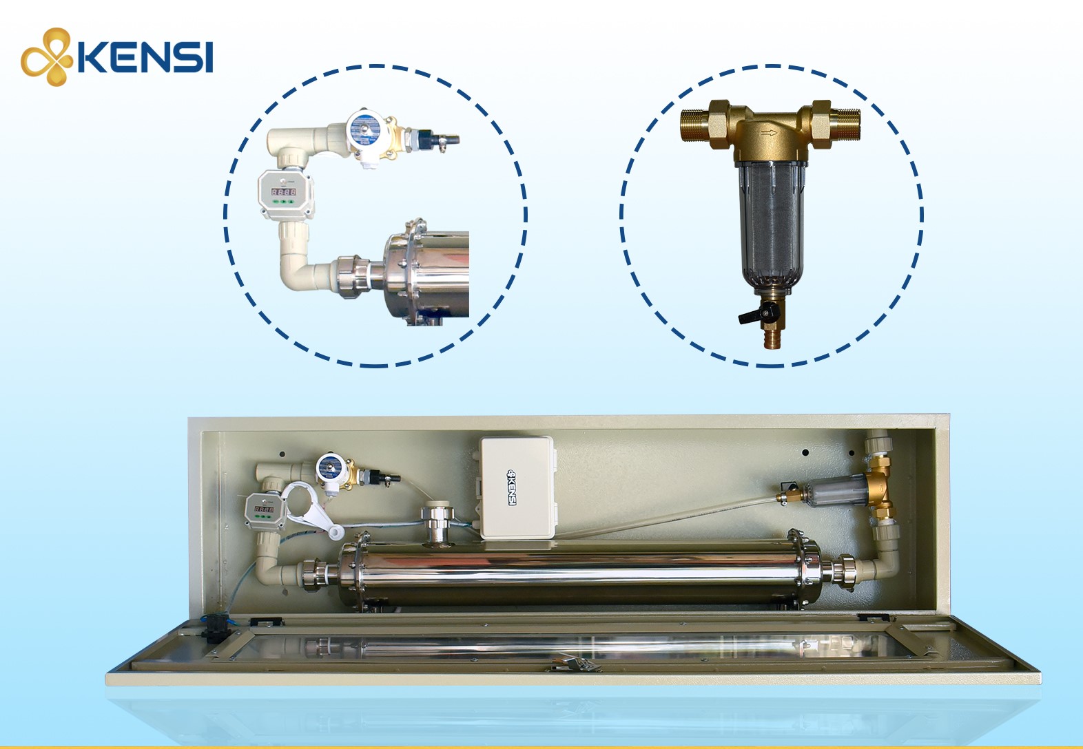 Máy lọc nước cho chung cư công suất 3M3/H Kensi KUF-AUTO 1