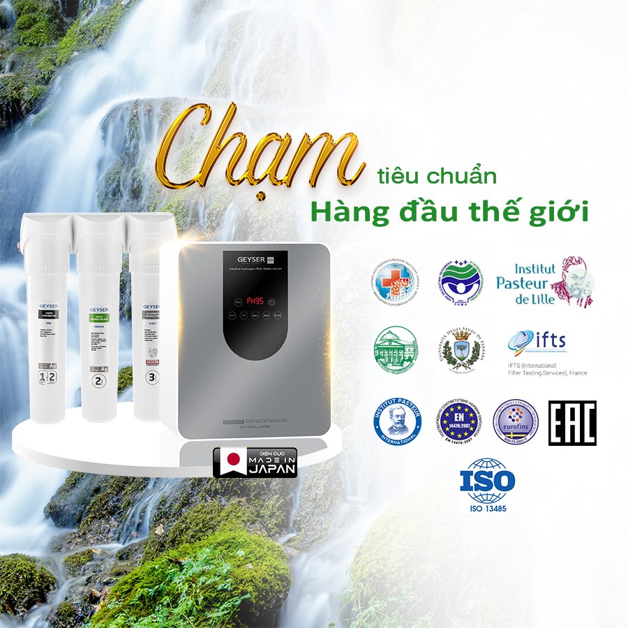 Máy lọc nước ion kiềm giàu Hydro Geyser Ecotar 9 Pro