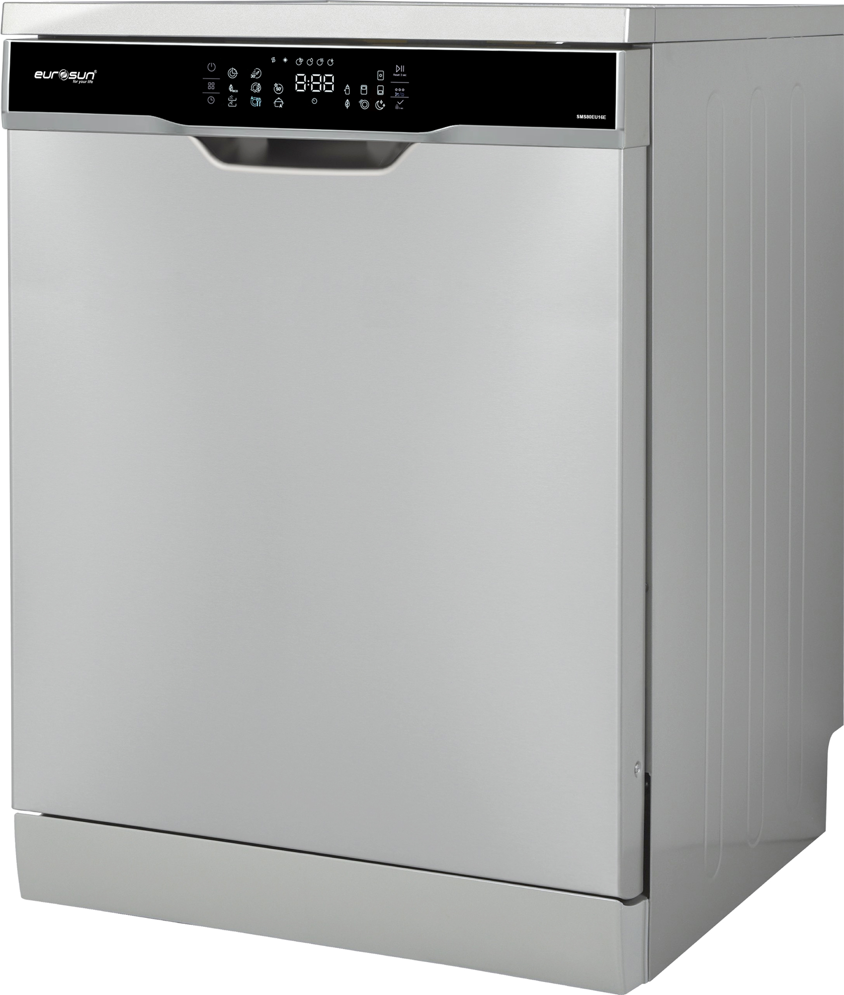 Máy rửa chén bát độc lập Eurosun SMS80EU16E new 2024 tự động hé cửa