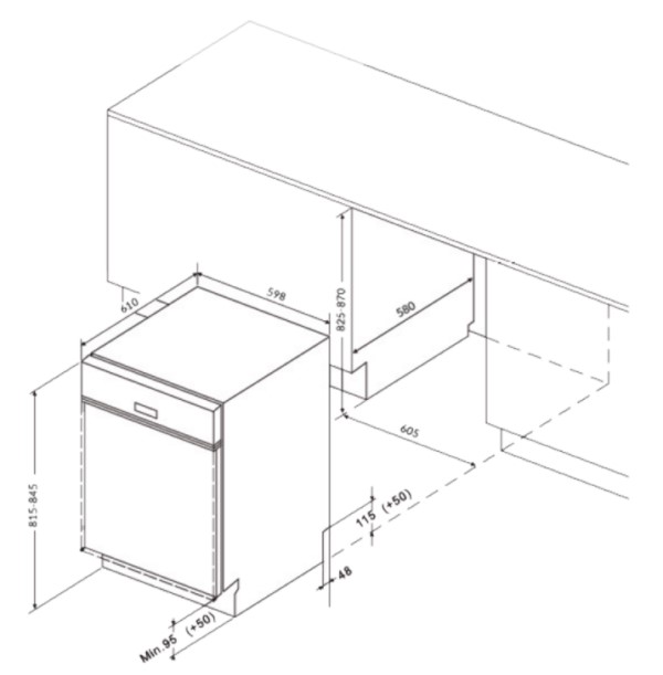 Máy rửa chén bát độc lập Eurosun SMK82EU88G