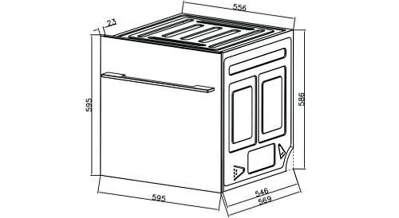 Máy rửa chén bát âm tủ Malloca WQP6-87CP