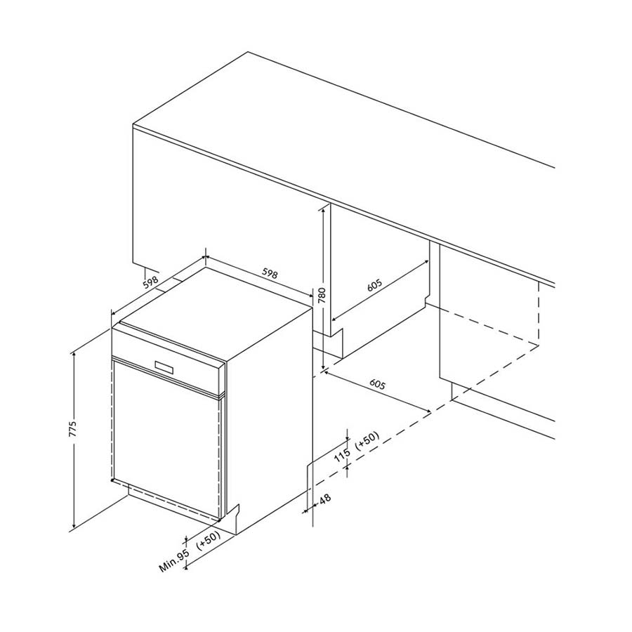 Máy rửa chén bát độc lập Eurosun SMS78EU12ES