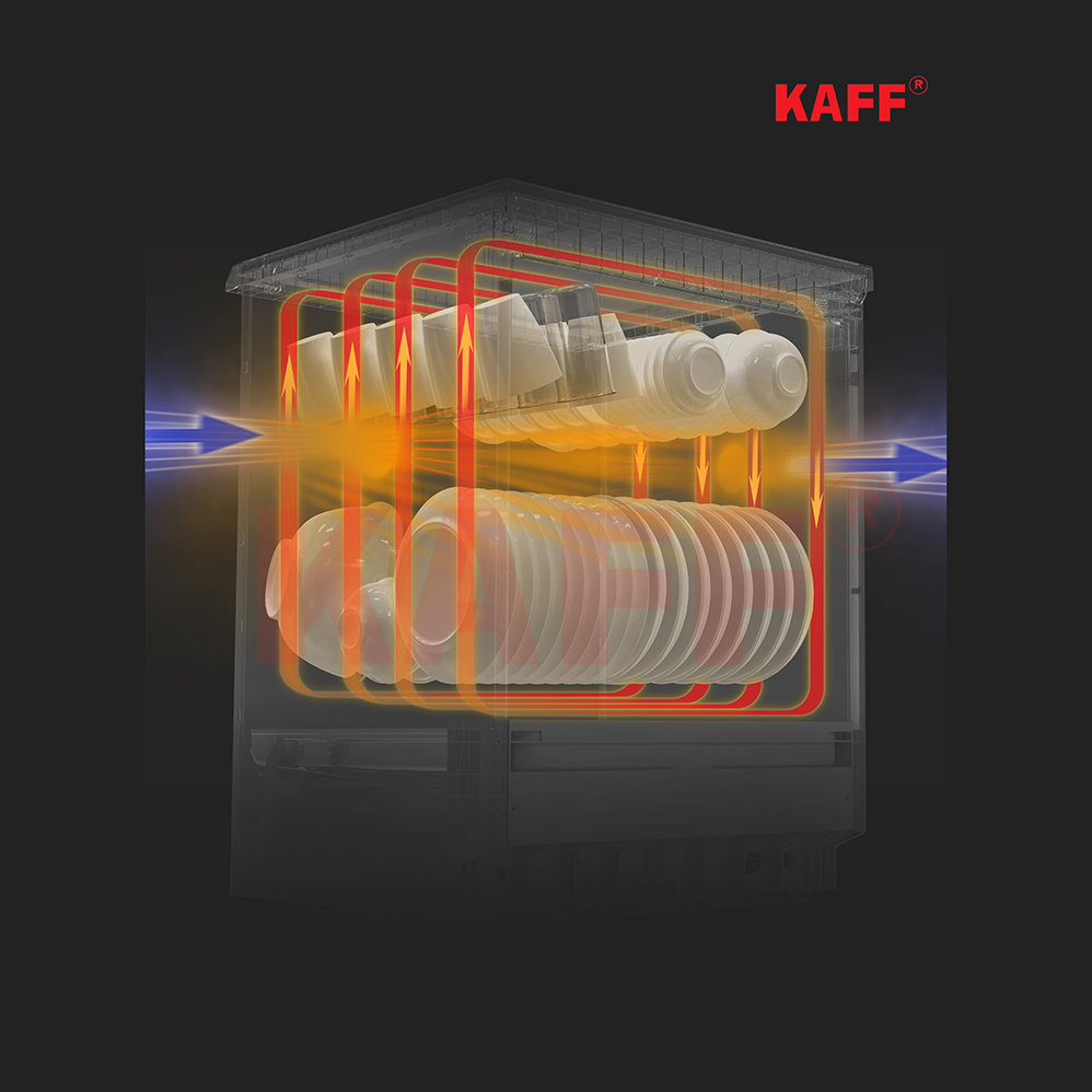 Máy rửa chén KAFF KF-ULTRA775B RE (New 2025) - Made in Thailand ( Công nghệ sấy PTC )