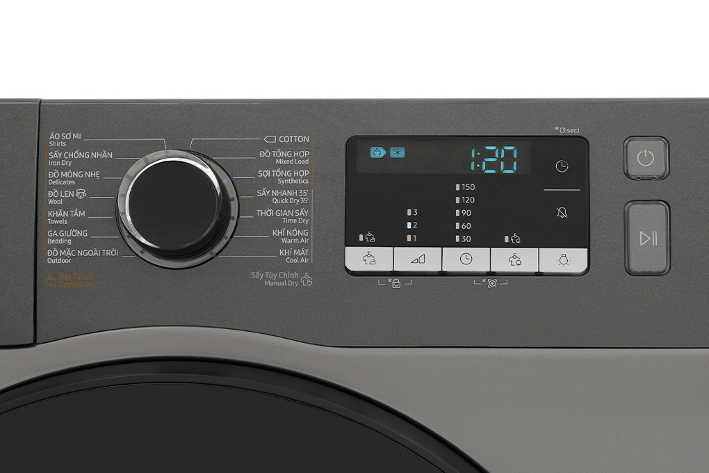 Máy sấy bơm nhiệt Samsung 9 kg DV90TA240AX/SV