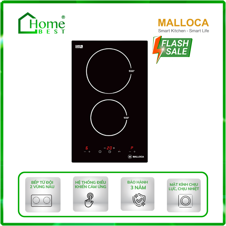 Bếp từ đôi domino Malloca MDH-02I