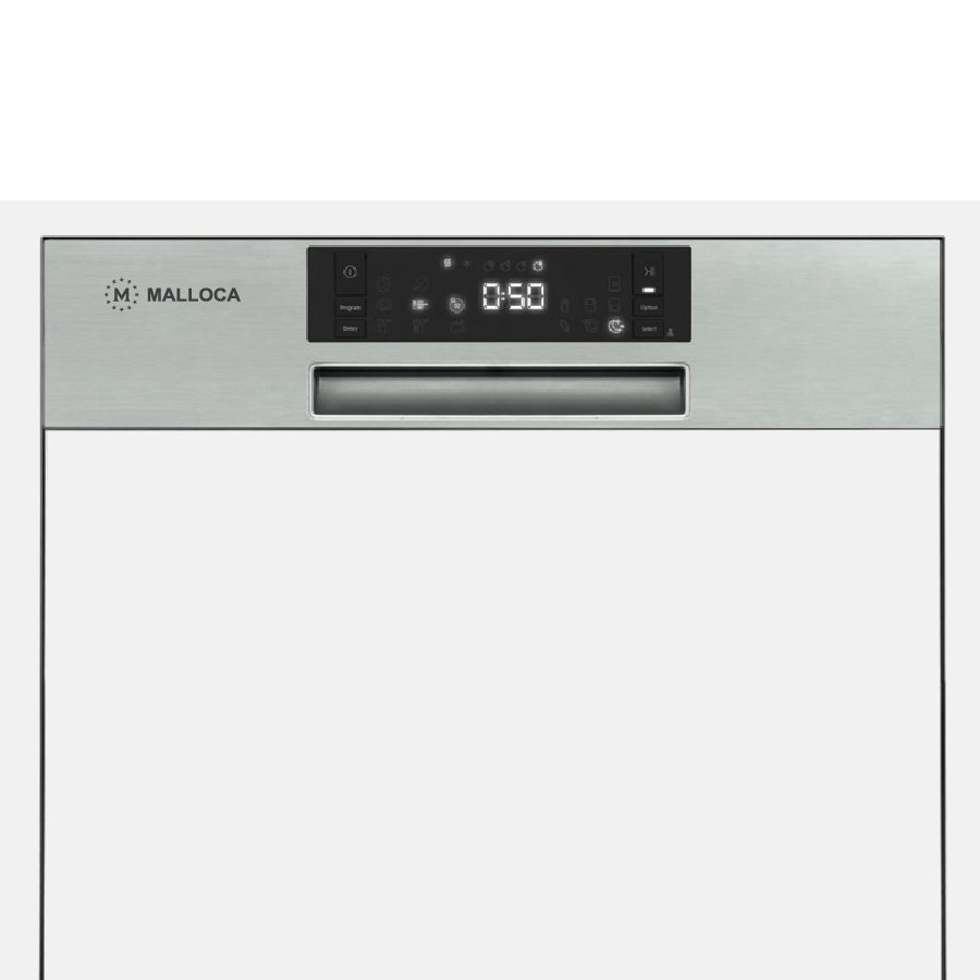 Máy rửa chén bát âm bán phần Malloca MDW14-S08SI