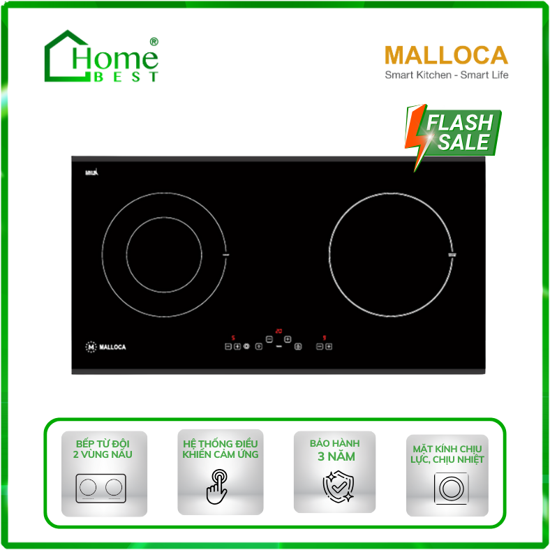 Bếp từ kết hợp hồng ngoại Malloca MH-02IR LB