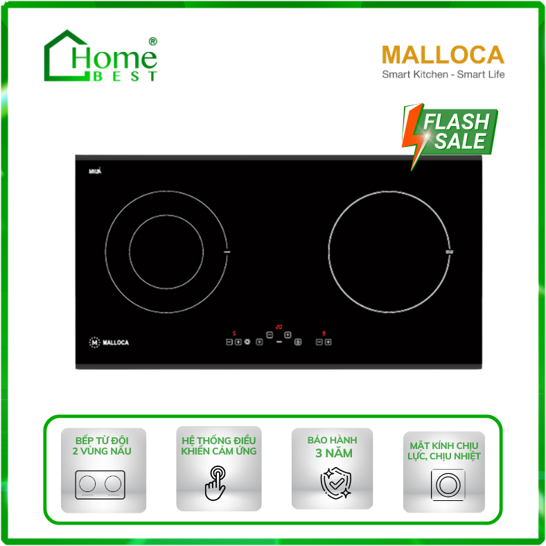 Bếp từ kết hợp hồng ngoại Malloca MH-02IR SB