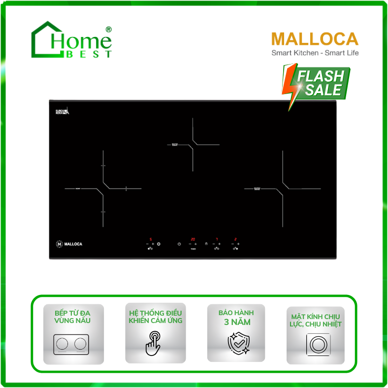 Bếp điện từ kết hợp hồng ngoại Malloca MH-03IR N