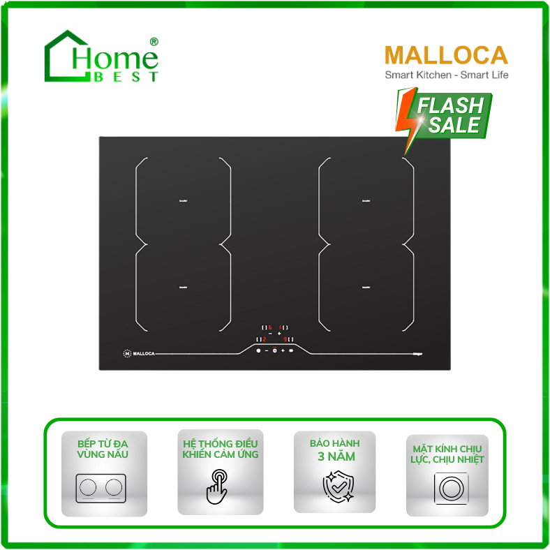 Bếp điện từ 4 vùng nấu Malloca MI-784 ITG