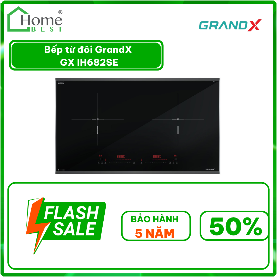 Bếp từ đôi GrandX GX IH682SE