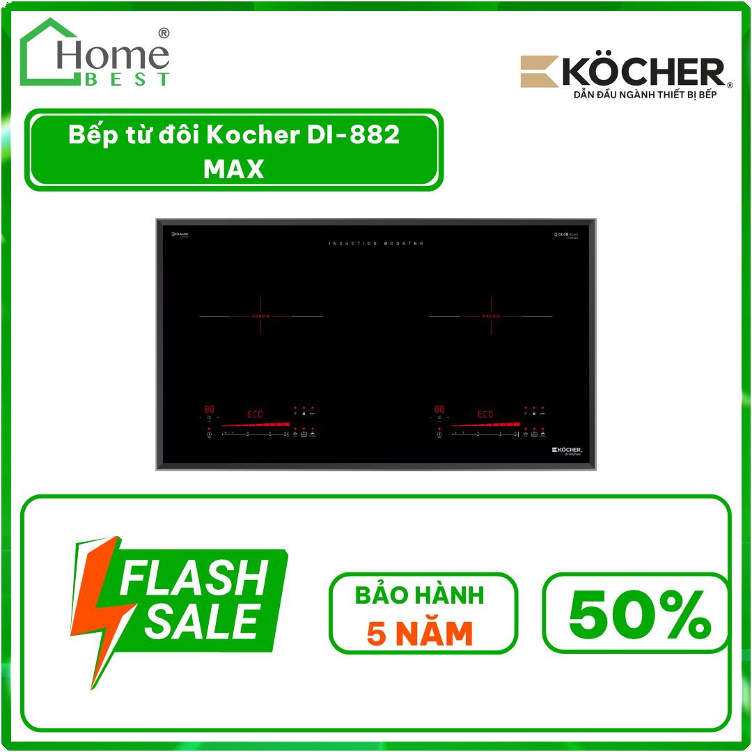 Bếp từ đôi Kocher DI-882 MAX