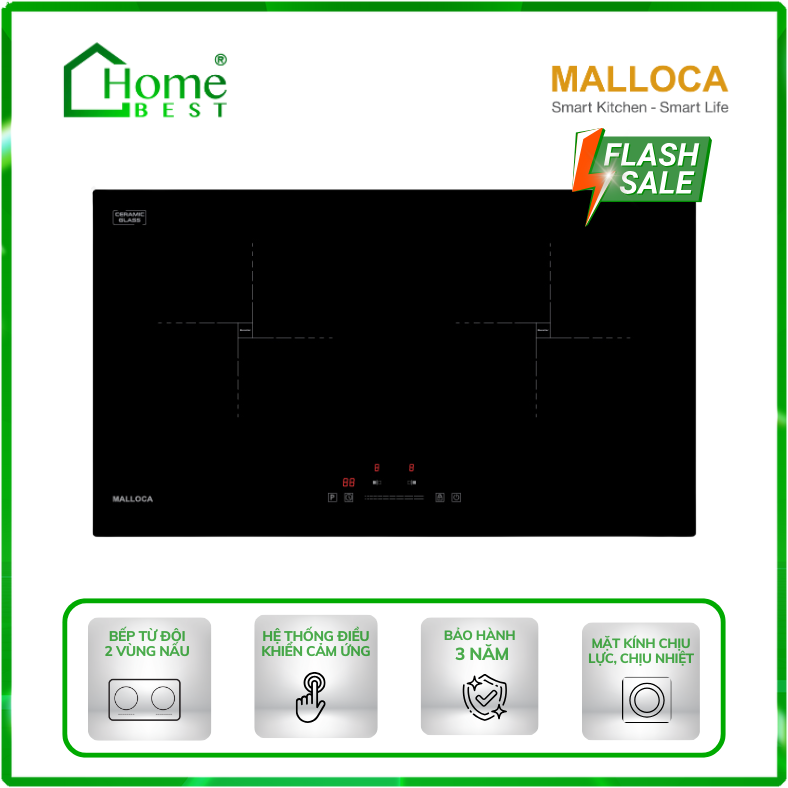 Bếp từ đôi Malloca MIH 732 ECO