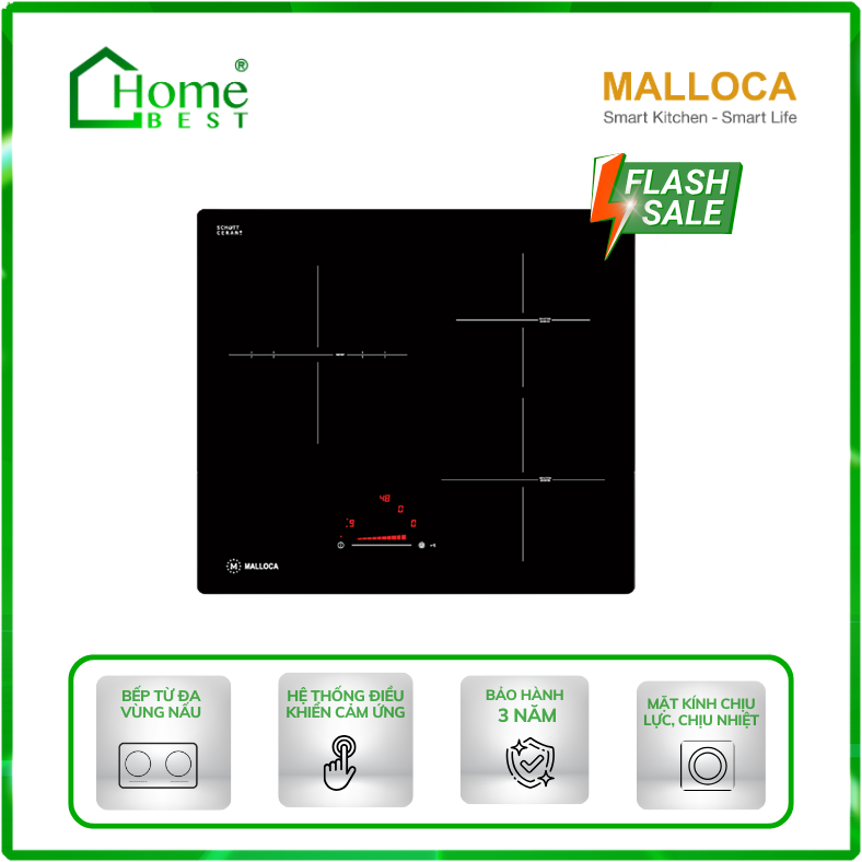 Bếp từ kết hợp hồng ngoại Malloca MIR 593