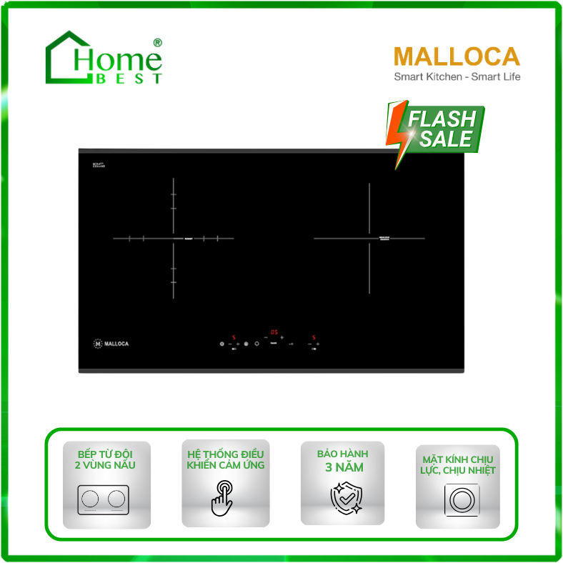 Bếp từ kết hợp hồng ngoại Malloca MIR 772