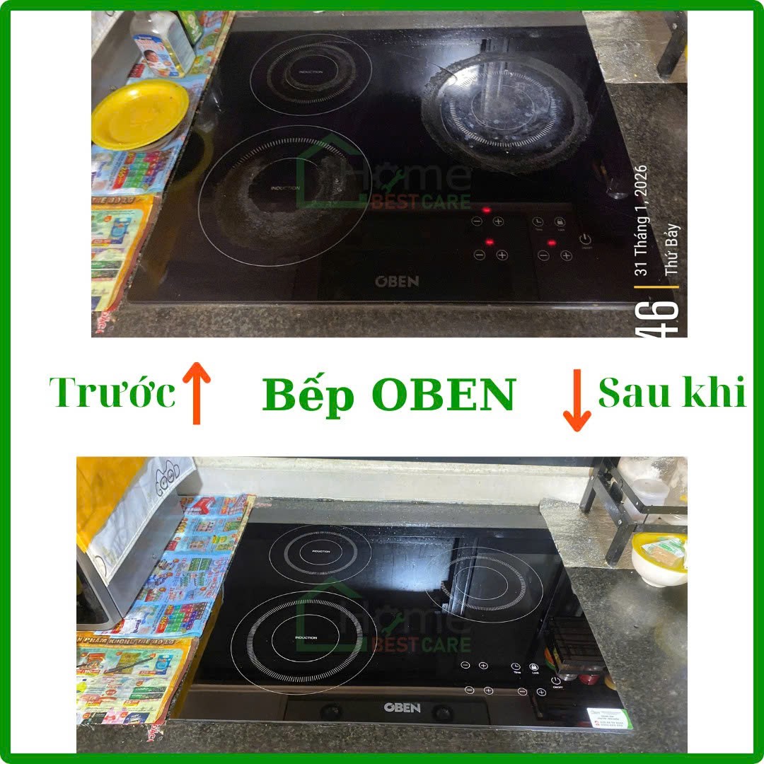 Thay mặt kính bếp điện từ OBEN