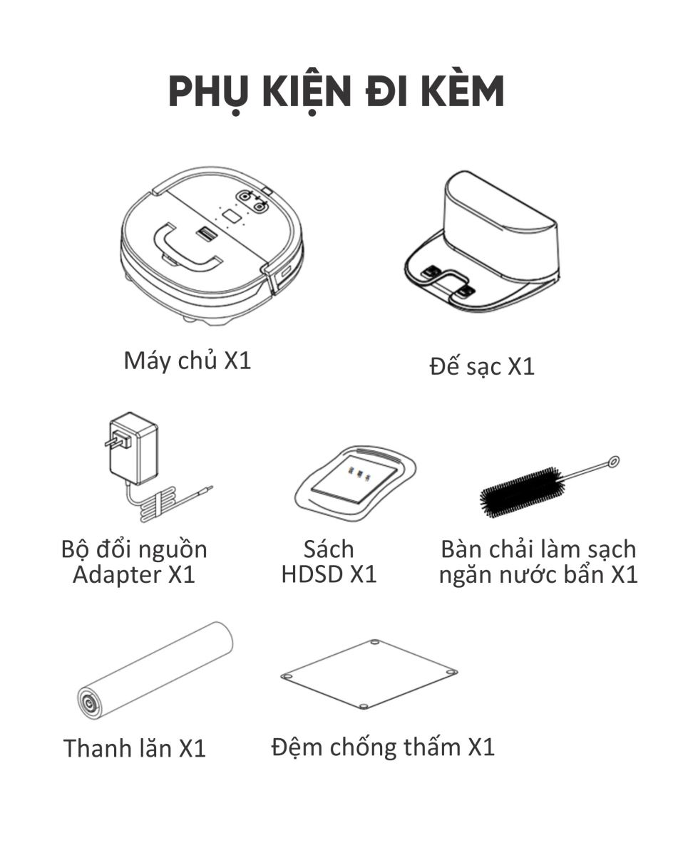 Robot hút bụi - lau nhà tự động HB-S66