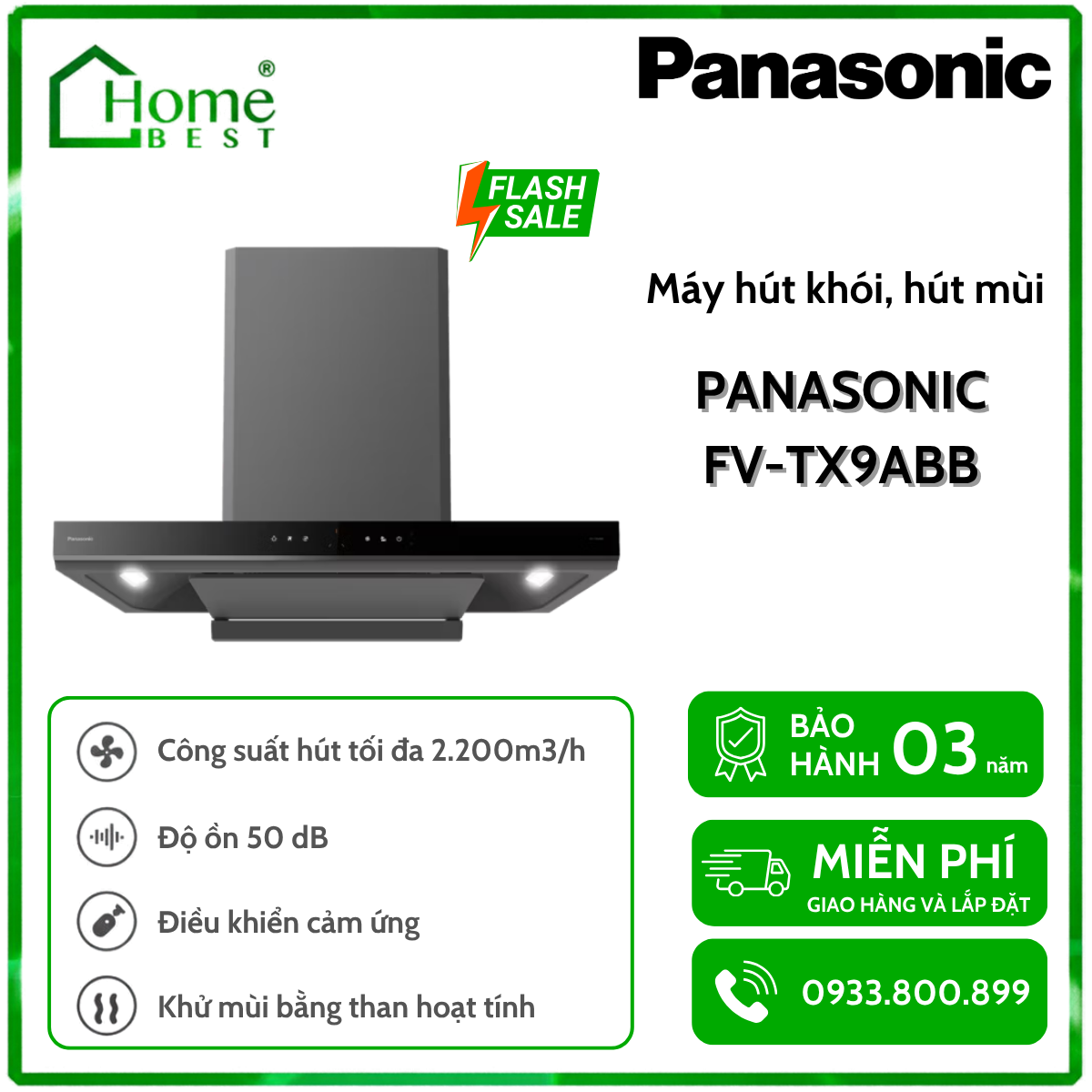Máy hút khói, hút mùi chữ T Panasonic FV-TX9ABBYUE