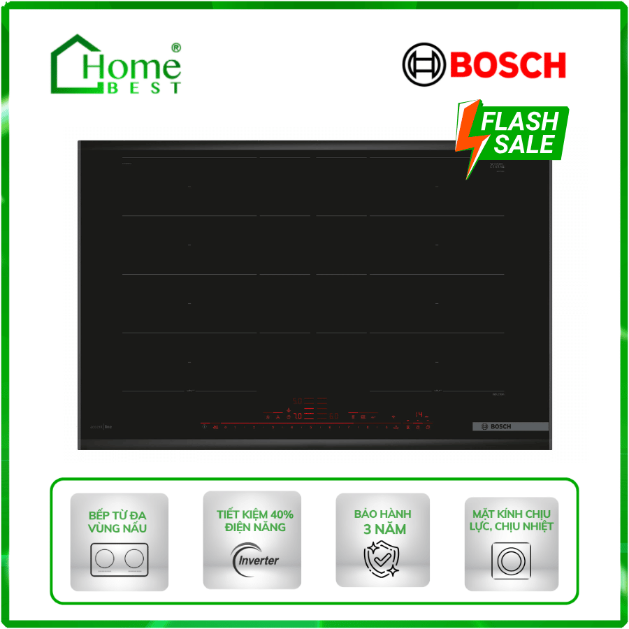 Bếp từ đa vùng nấu Bosch PXY895DV1E Serie 8