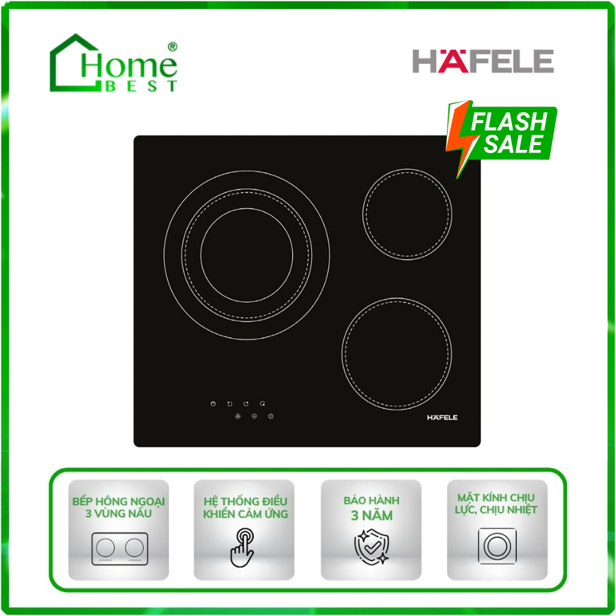 Bếp điện hồng ngoại 3 vùng nấu Hafele HC-R603P