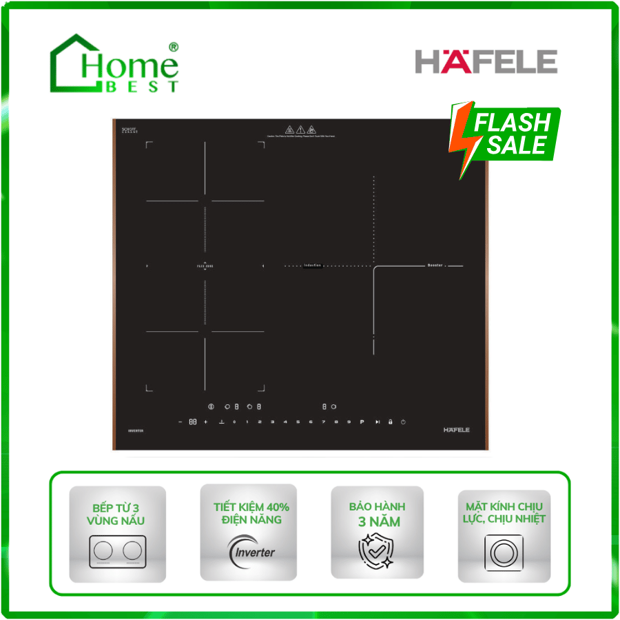 Bếp từ 3 vùng nấu Hafele HC-I60371B