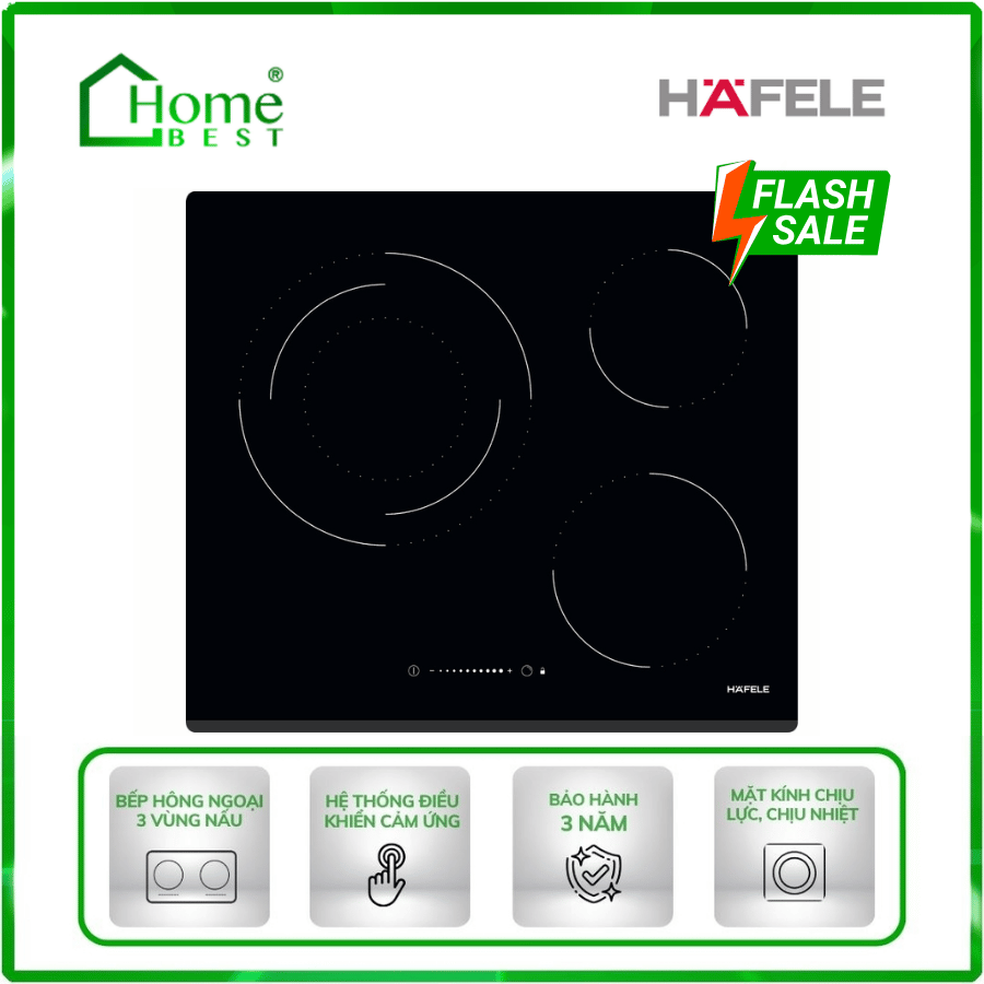 Bếp điện hồng ngoại 3 vùng nấu Hafele HC-R603D