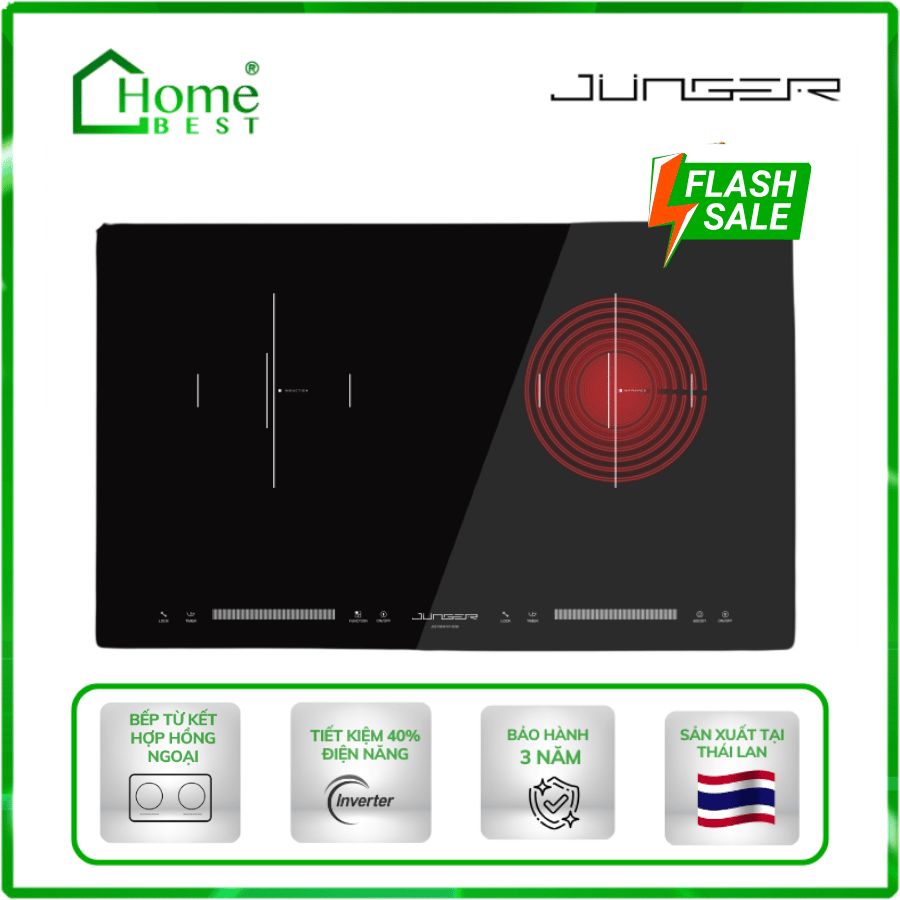 Bếp điện từ kết hợp hồng ngoại Junger JG CEJ-203-IF