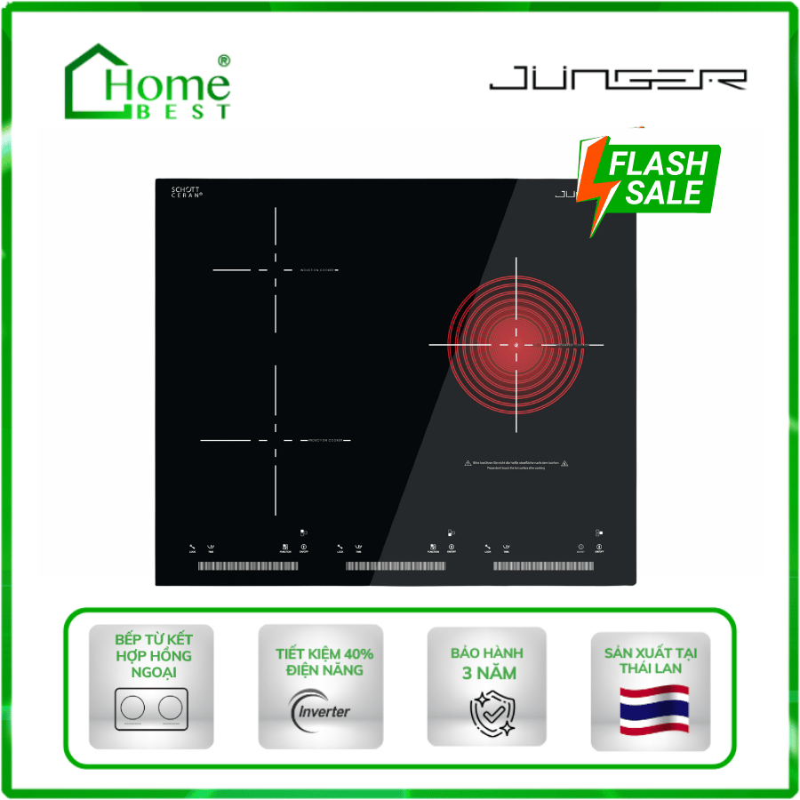 Bếp điện từ kết hợp hồng ngoại Junger JG CEJ-300-IIF