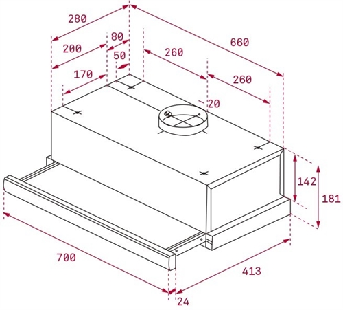 Máy hút khói, hút mùi âm tủ Teka TL 7310 SS 113080003