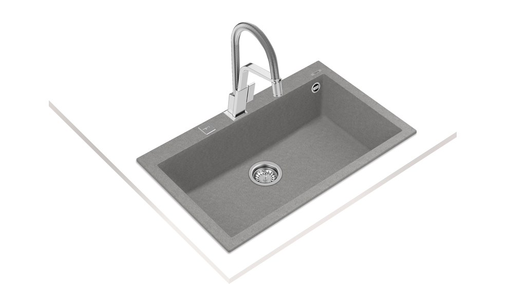 Chậu rửa đá 1 hộc Teka FORSQUARE 72.40 TG (STONE GREY)