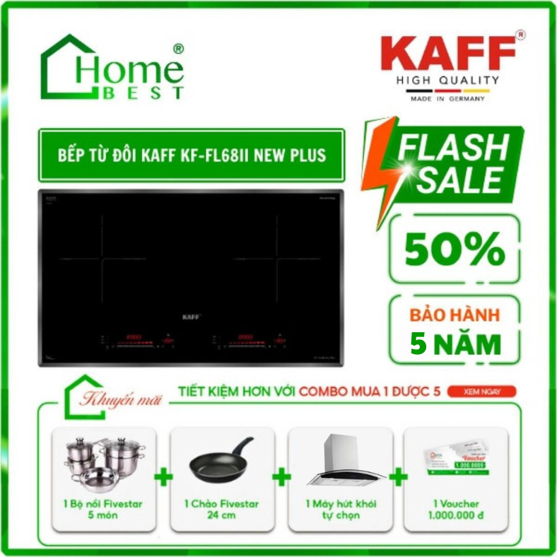 (Combo) Bếp từ đôi KAFF KF-FL68II New Plus