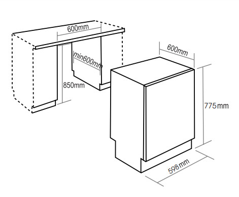 Máy rửa chén bát Bauer SBW21EU13F