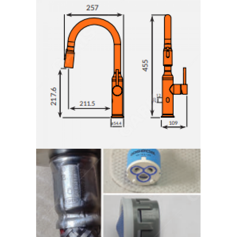 Vòi rửa chén cảm ứng điện từ Garis MF01M