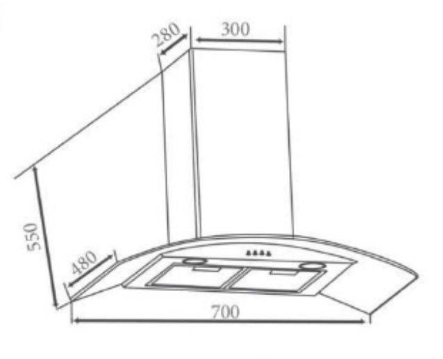 Máy hút khói, hút mùi kính cong Canzy CZ KC3870B ( điều khiển cảm ứng vẫy tay )