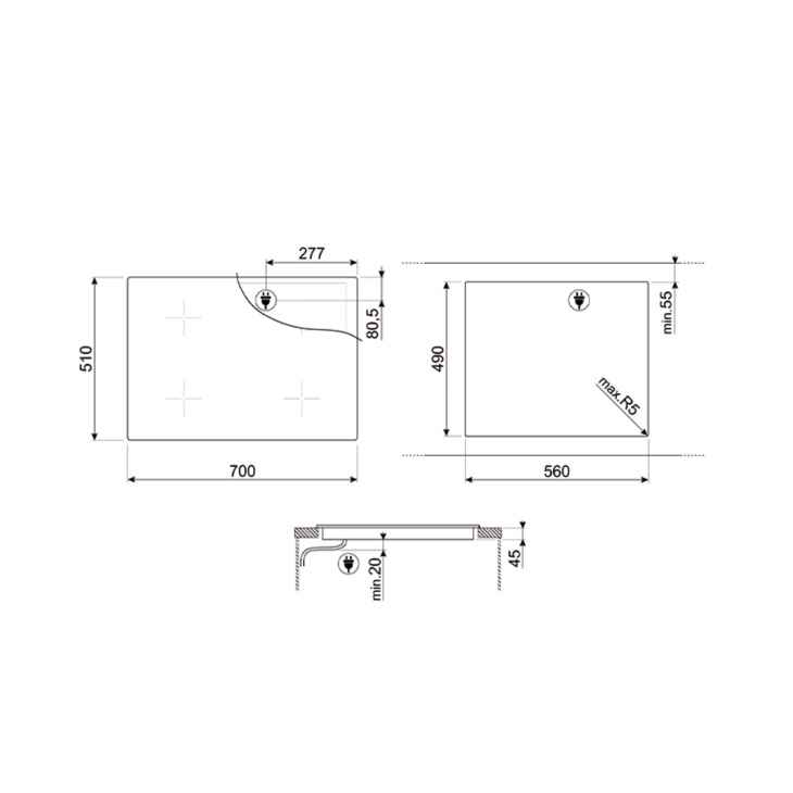 Bếp từ 2 vùng nấu Hafele SI1M7733B