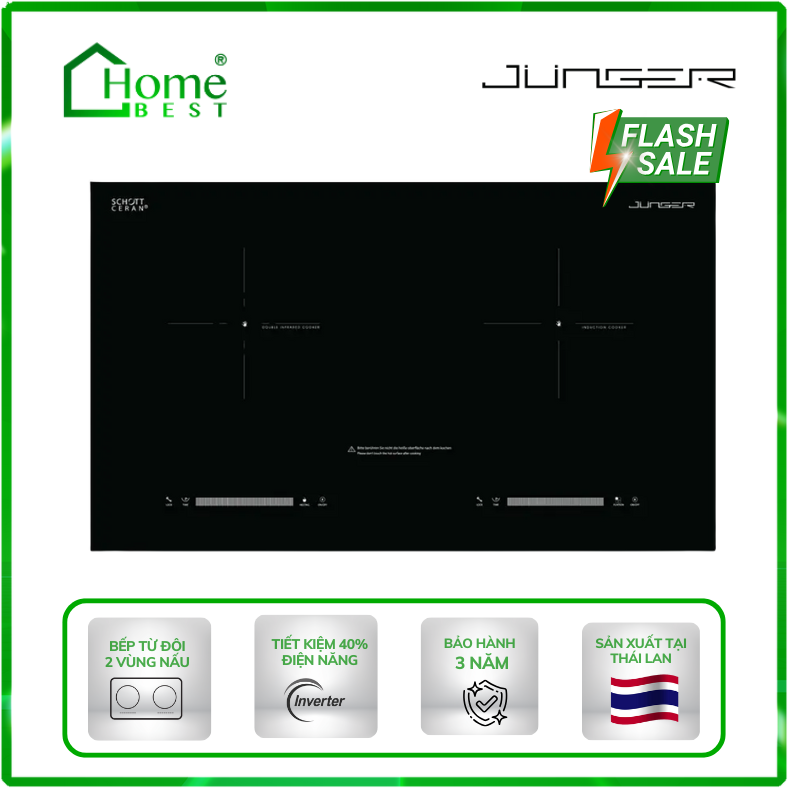 Bếp điện từ kết hợp hồng ngoại Junger SIS-68