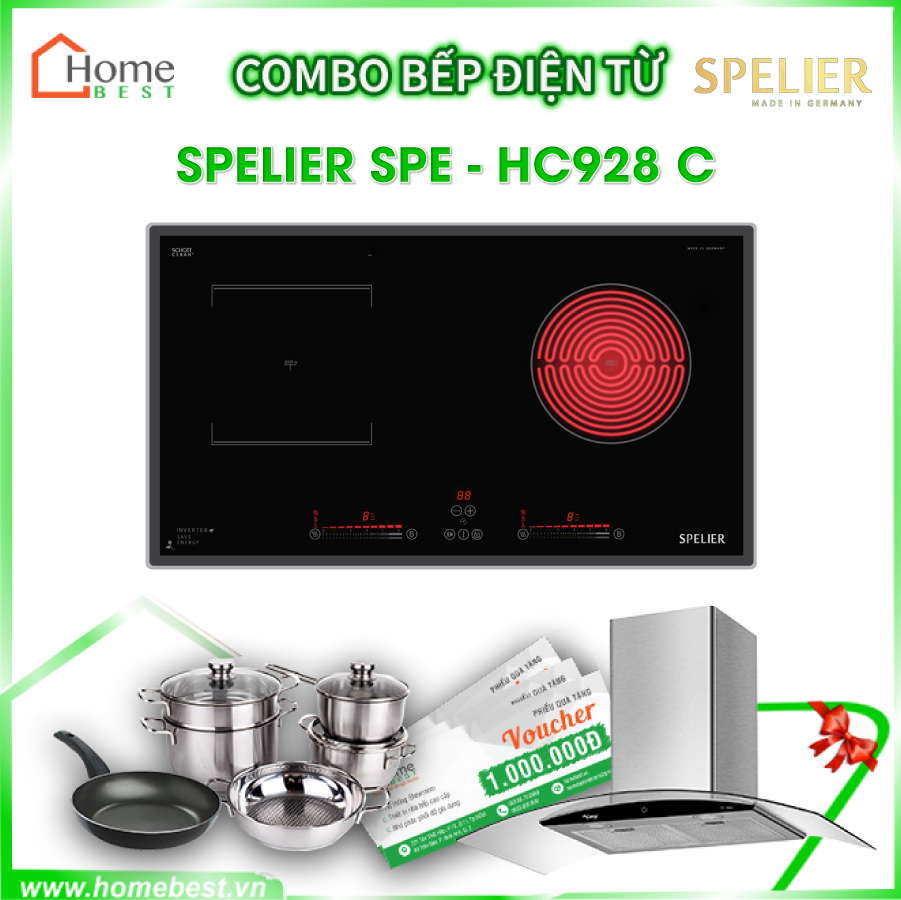 (Combo) Bếp điện từ kết hợp hồng ngoại Spelier SPE- HC928C