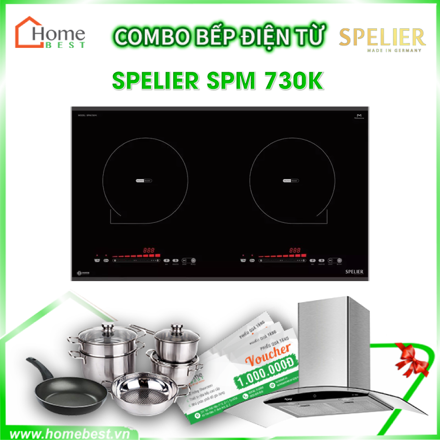 (Combo) Bếp từ đôi Spelier SPM-730K