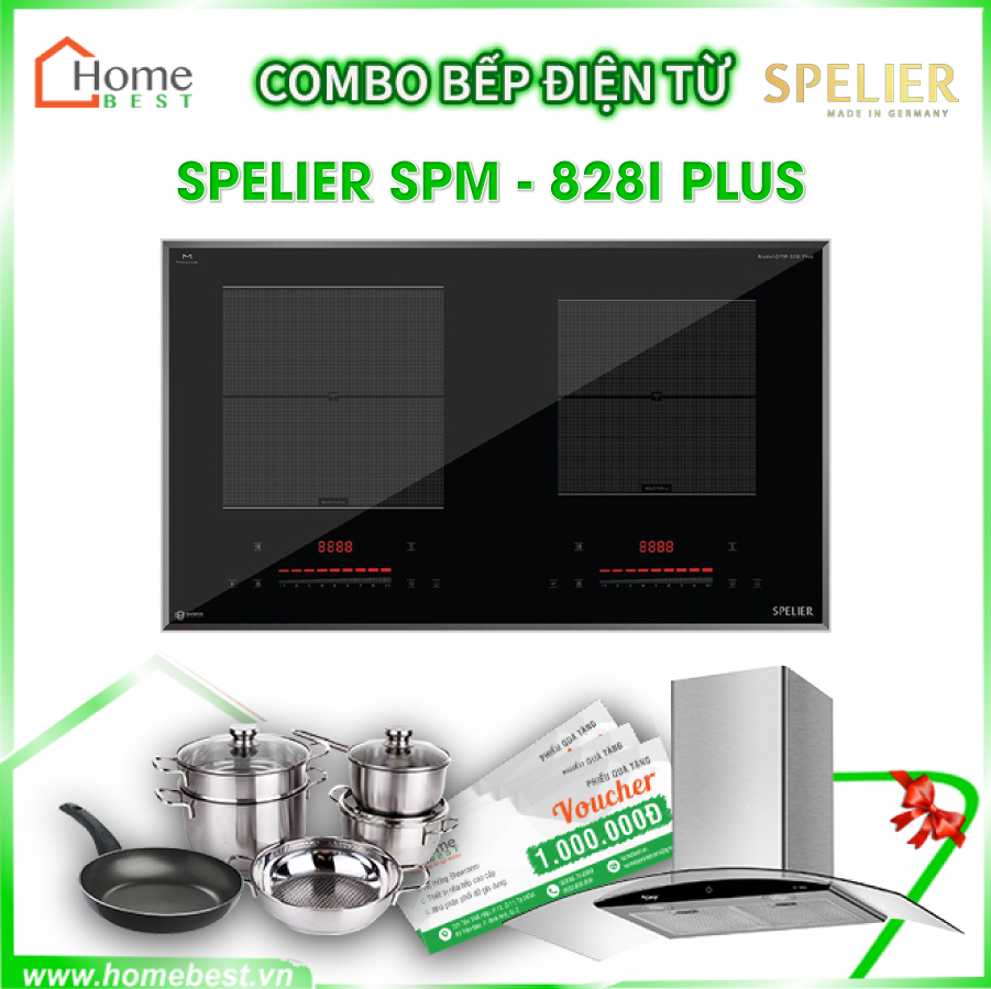 (Combo) Bếp từ đôi Spelier SPM - 828I Plus