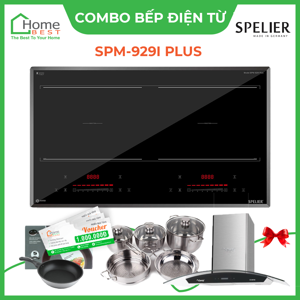 (Combo) Bếp từ đôi Spelier SPM 929I Plus