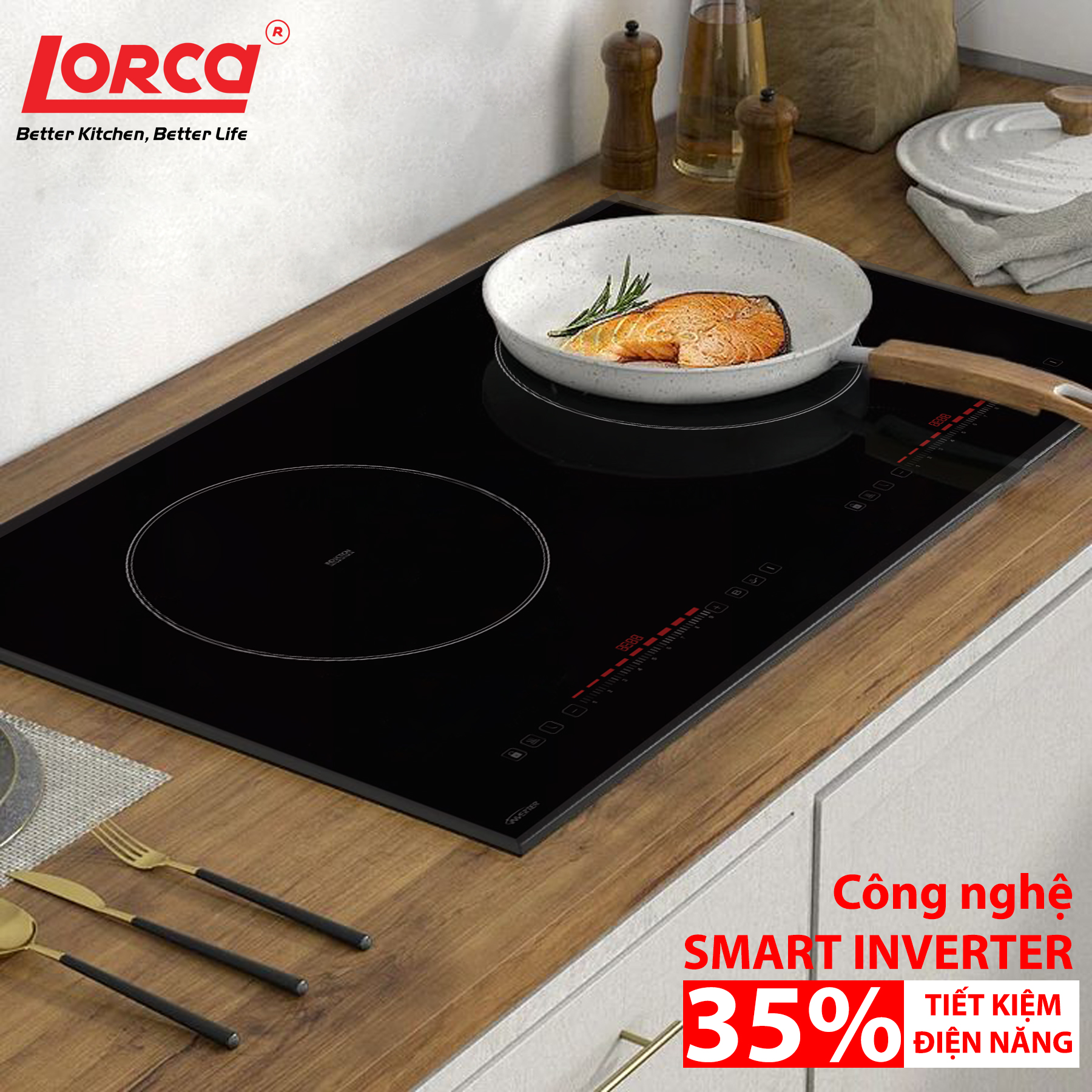 Bếp từ đôi Lorca TA-1825 Plus