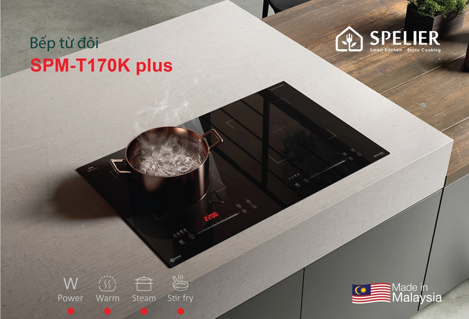 Bếp từ đôi Spelier SPM T170K PLUS